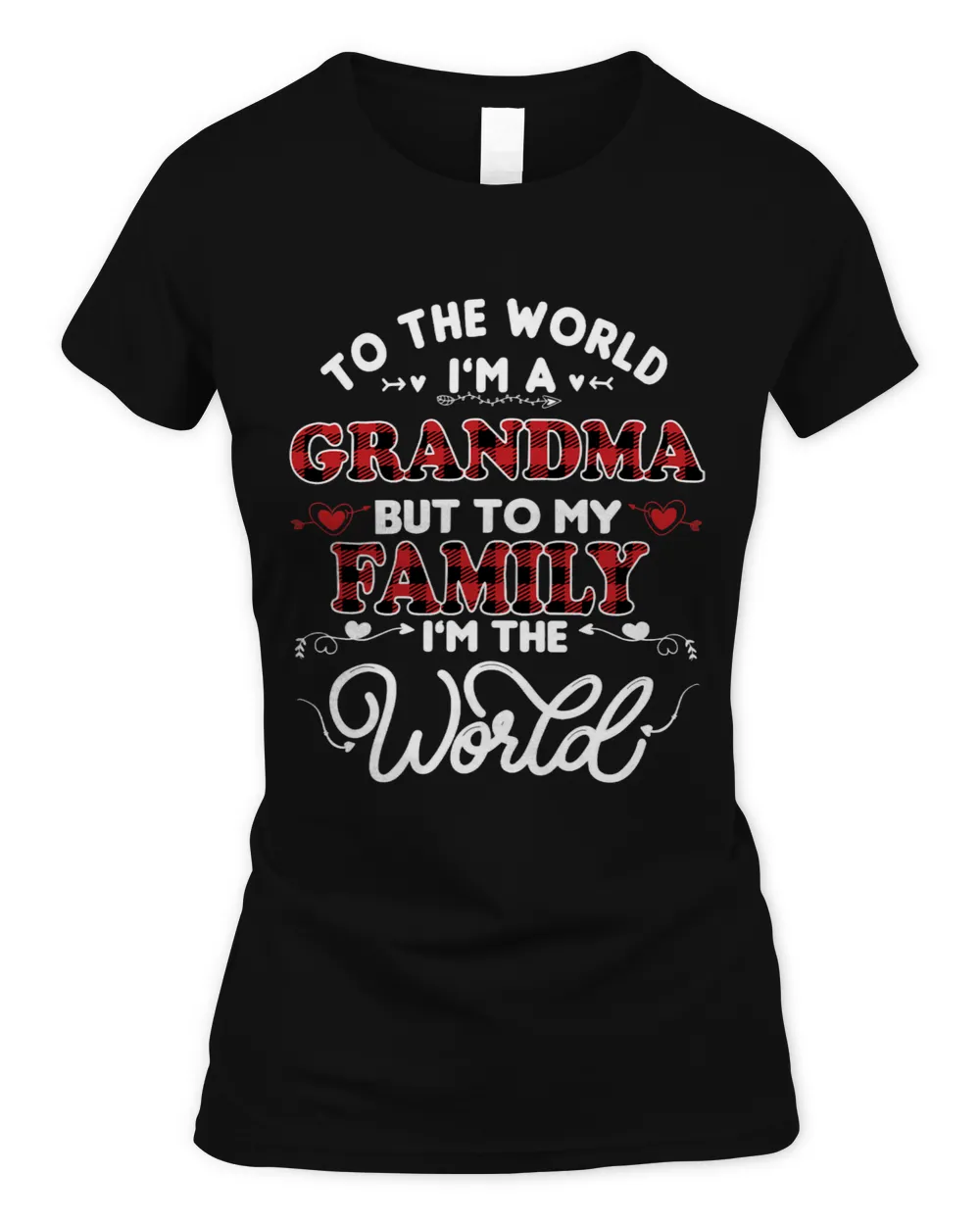 To the world you are grandma Buffalo plaid grandma birthday