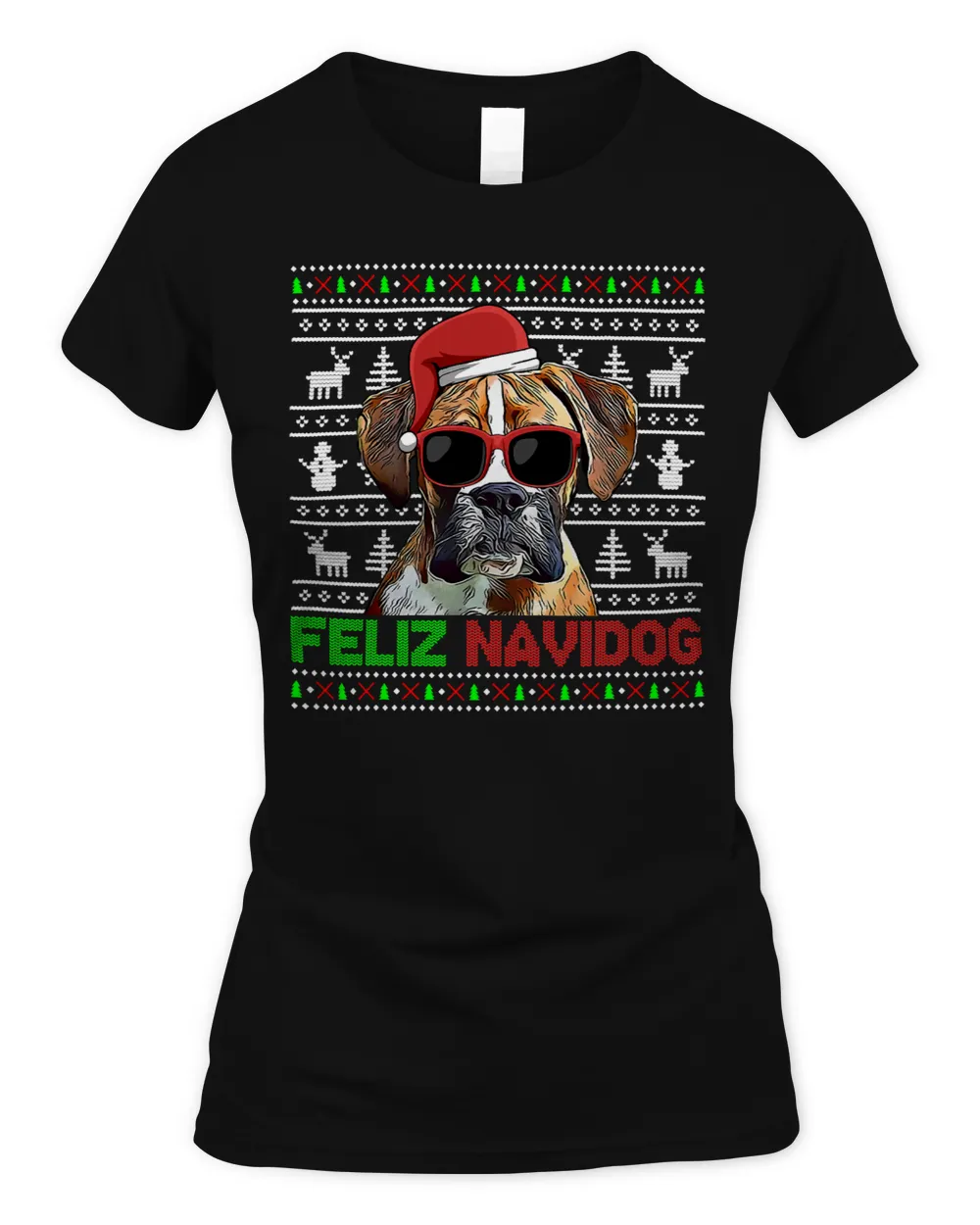 Boxer Feliz Navidog Funny Christmas 22 Boxers Dog