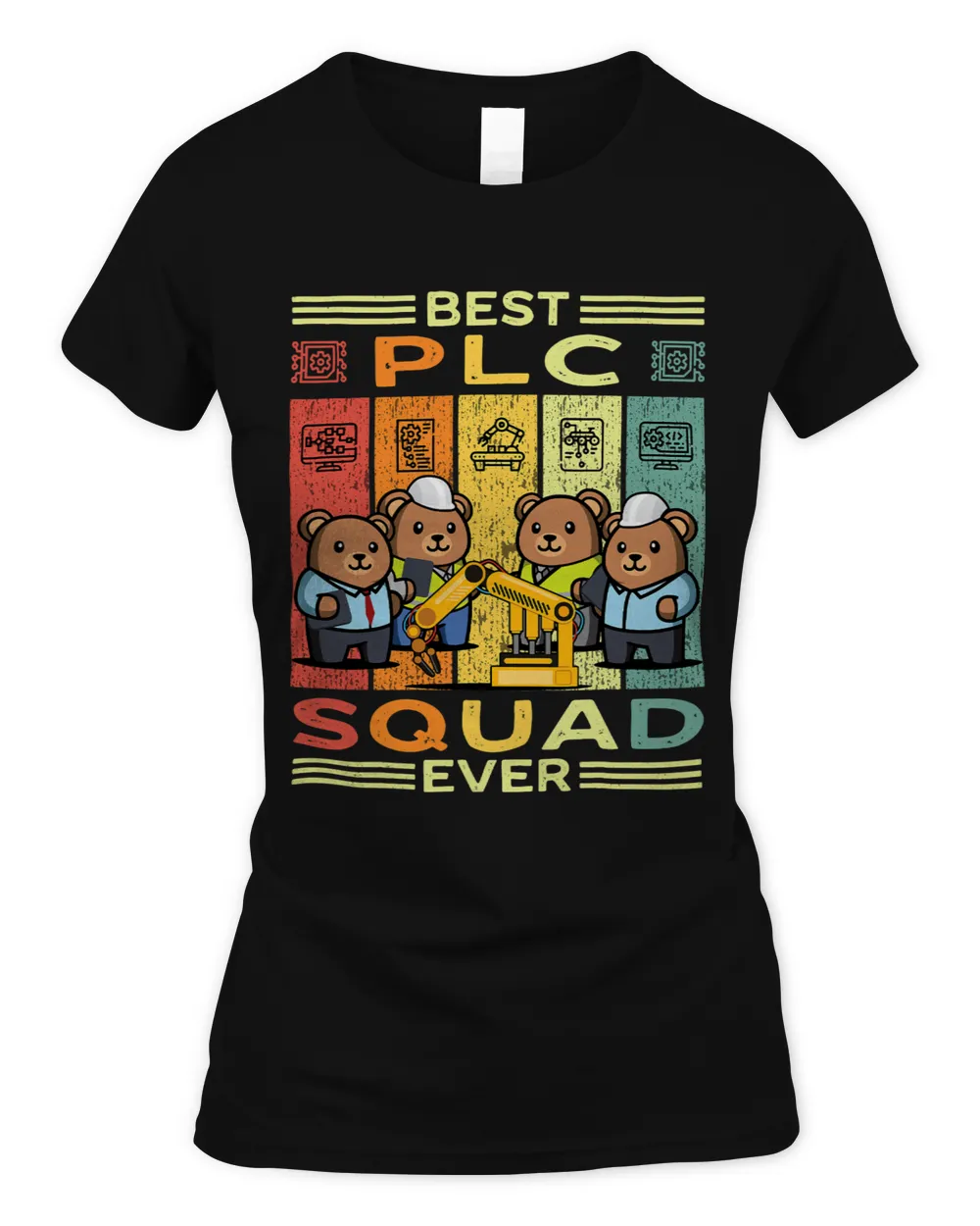 Controls Engineer PLC Automation Engineer HMI PLC Programmer Women's Soft Style Fitted T-Shirt black s