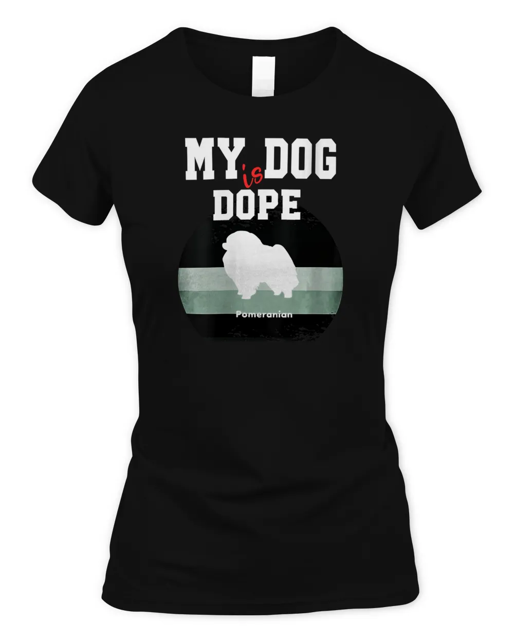 Womens Dope Dog Pomeranian V-Neck T-Shirt
