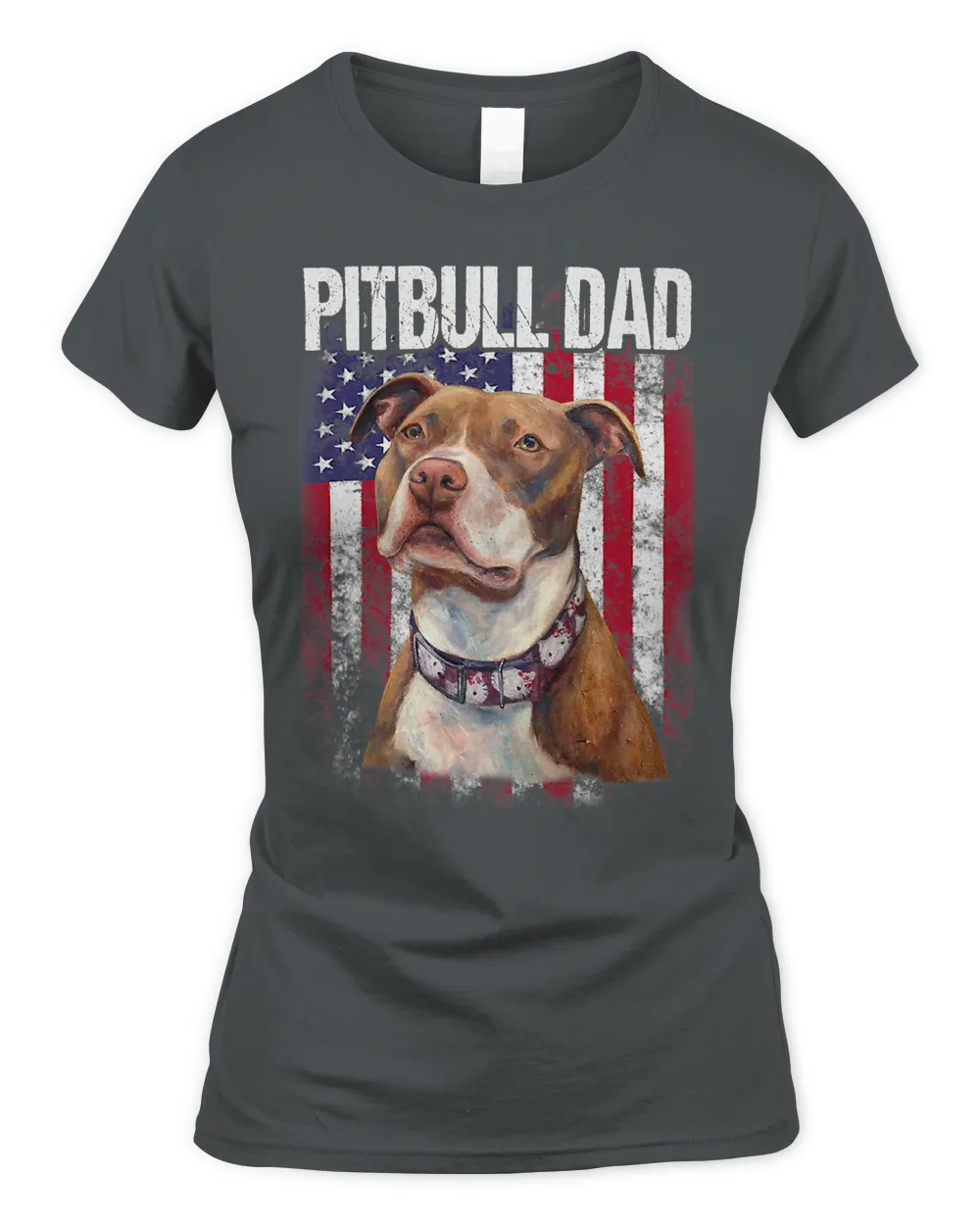 Pitbull Lover Dog Dad With Proud American Flag Dog Lover 42 Pitbulls