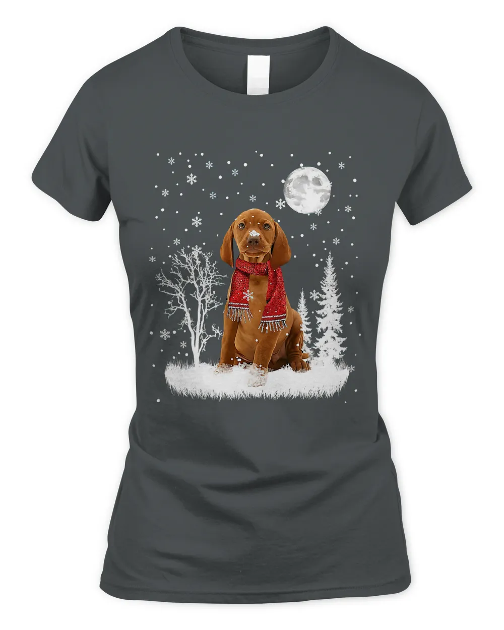 Vizsla Under Moonlight Snow Christmas Pajama 280