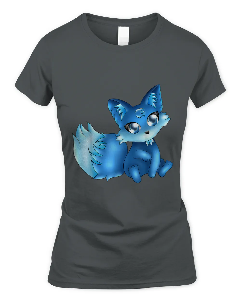 Cute Blue Sit Anime Fox Deutschland Geschenk