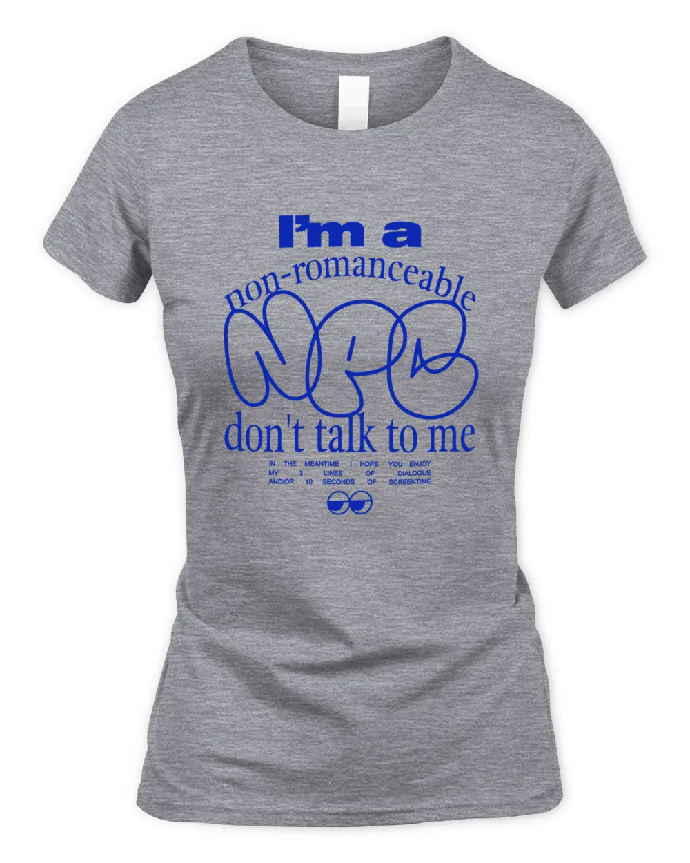 Boss Babinky I'm A Non Romanceable Don't Talk To Me Shirt Women's Soft Style Fitted T-Shirt sport-grey 