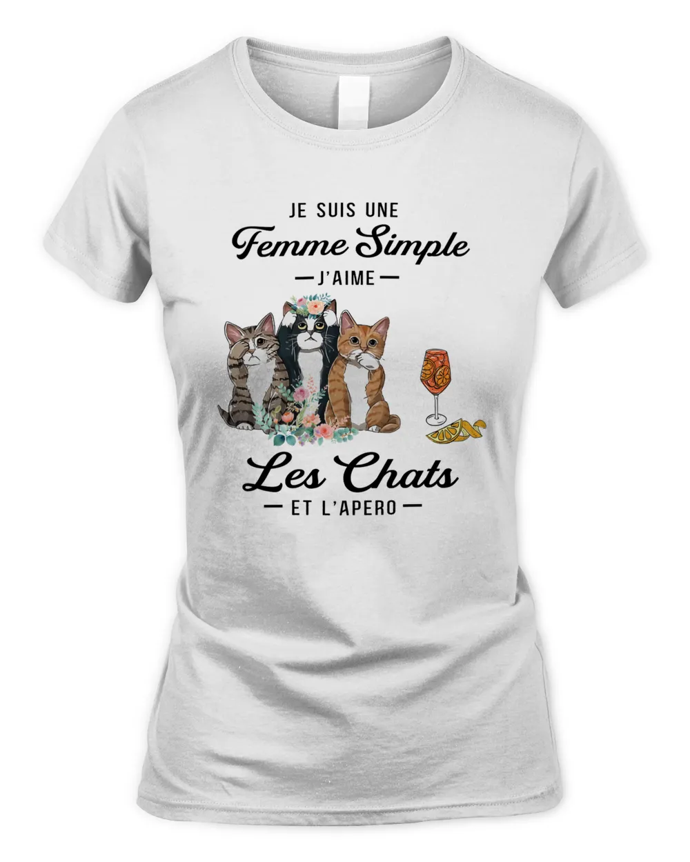 femme simple chats apero