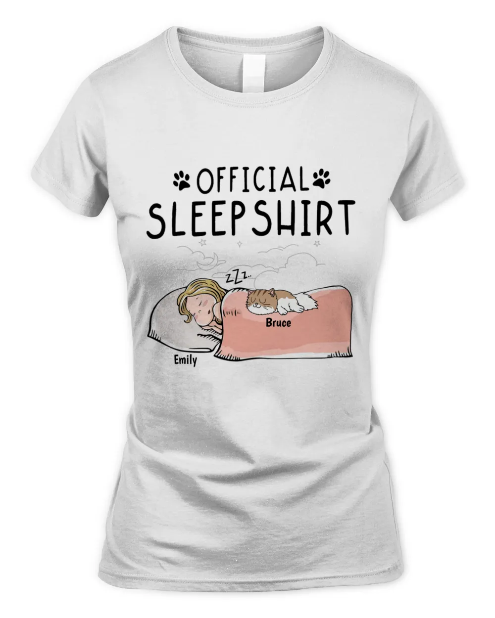 Official Sleep Shirt - Dog Cat Personalized QTCAT310123PET3