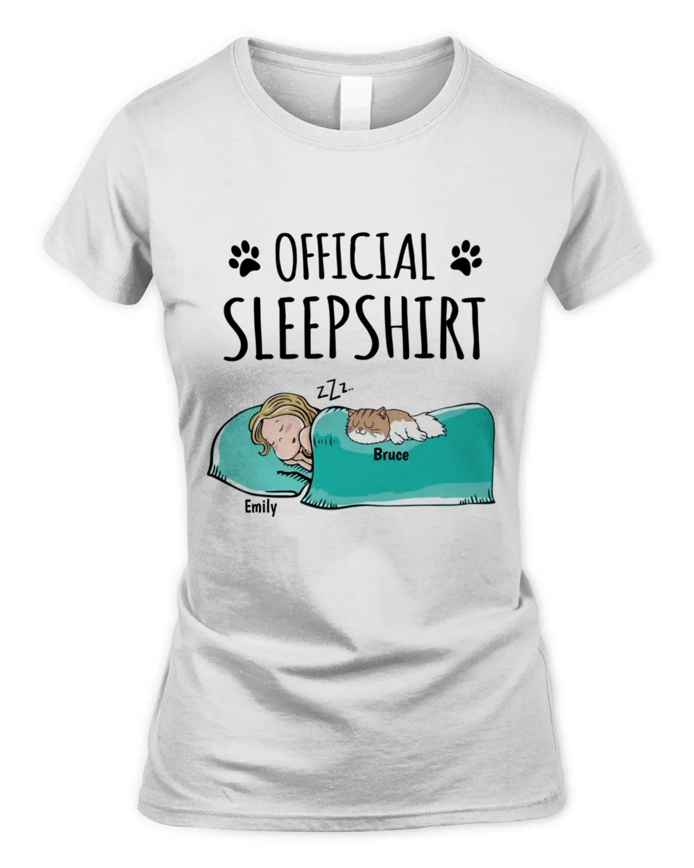 Official Sleep Shirt - Dog Cat Personalized QTCAT160223PET1