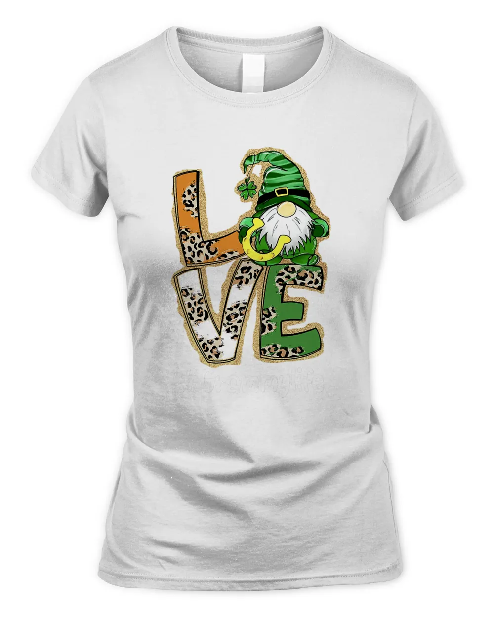 Womens LOVE Grammy Life Gnome Funny St Patrick's Day Lucky Shamrock