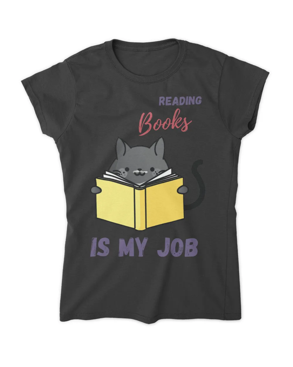 Librarian Cat with Book 2Reading Books is my Job