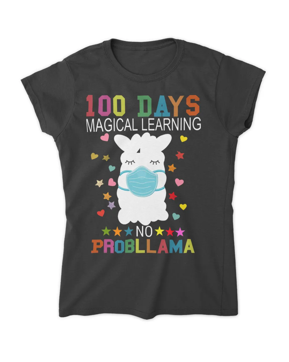 100 Days of Magical Learning No Probllama Llama Mask Funny