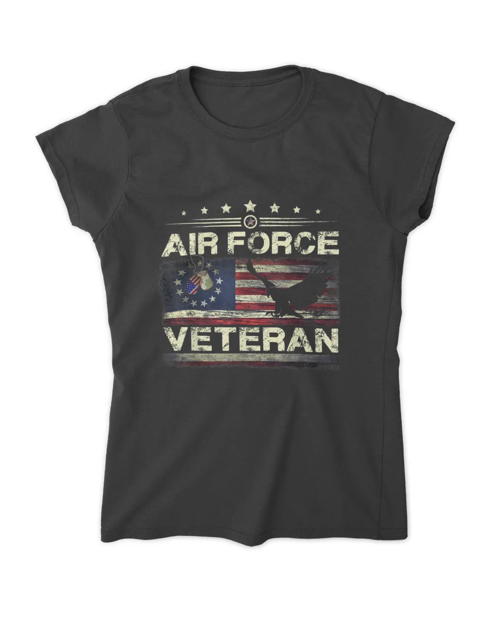 Veteran US Air Force Tshirt - American Betsy Ross Flag