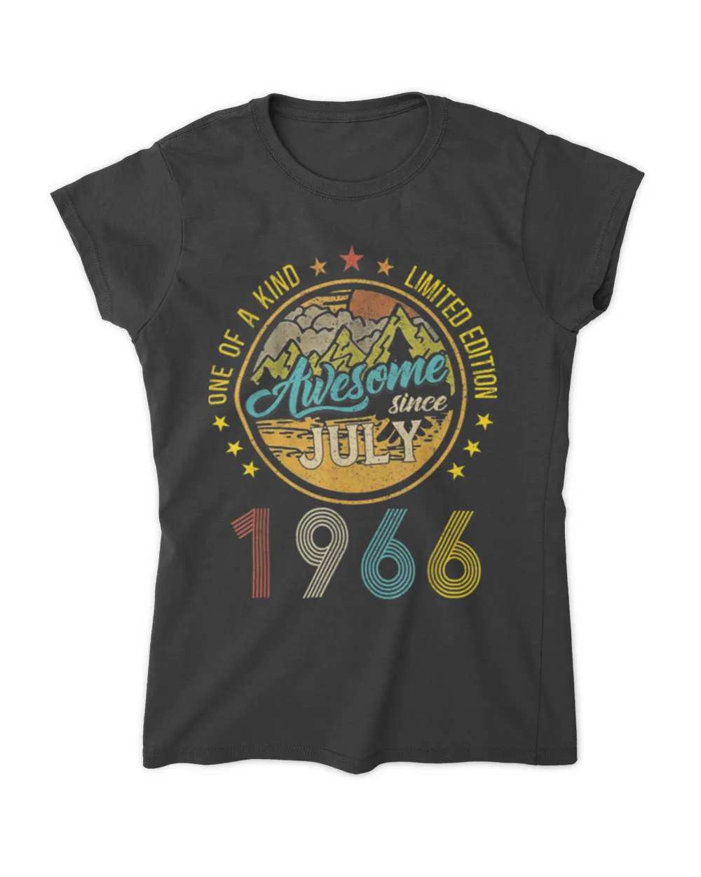 Vintage 56th Birthday Awesome Since July 1966 Epic Legend T-Shirt tee