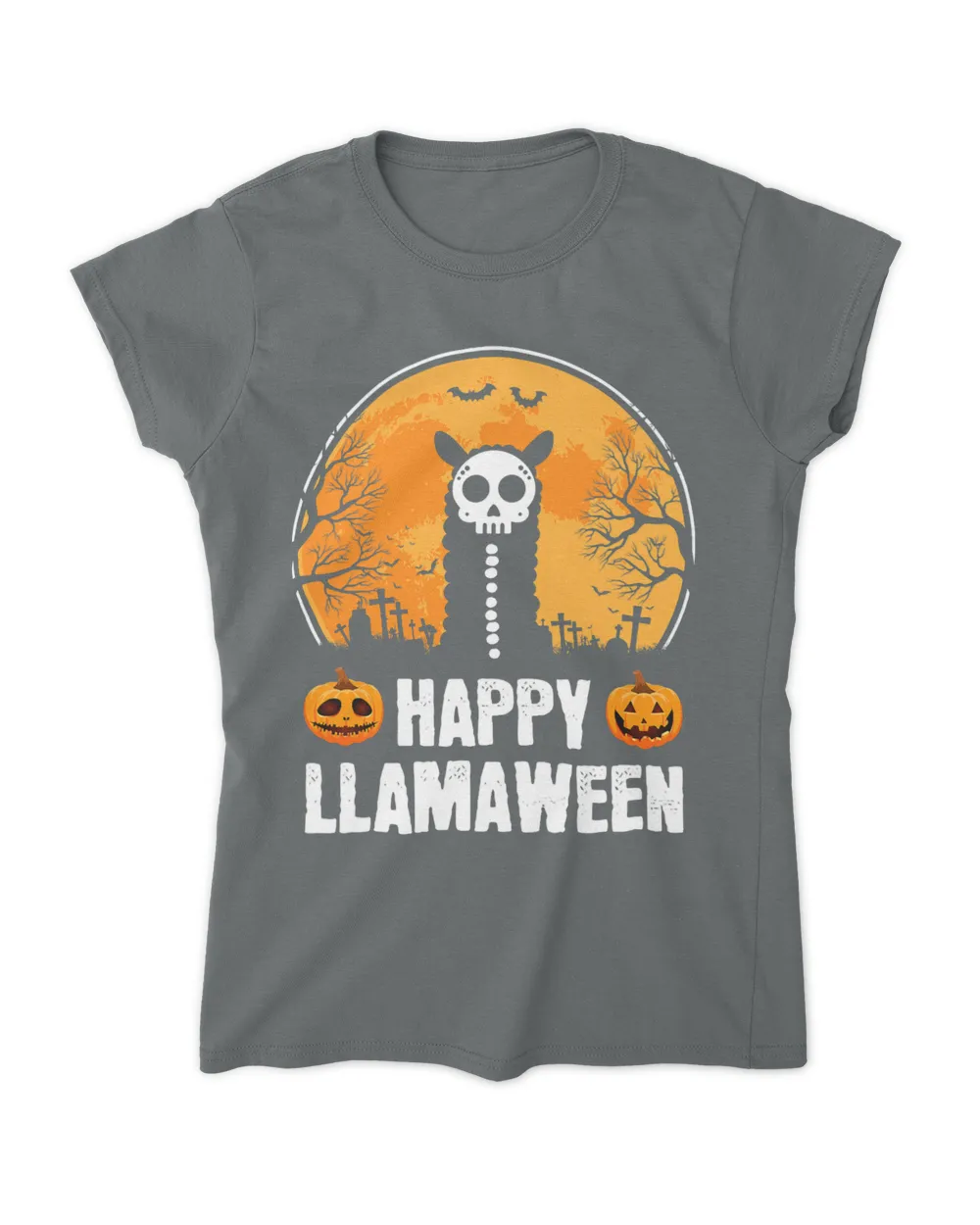 Happy Llamaween Funny Halloween Llama Skull Skeleton