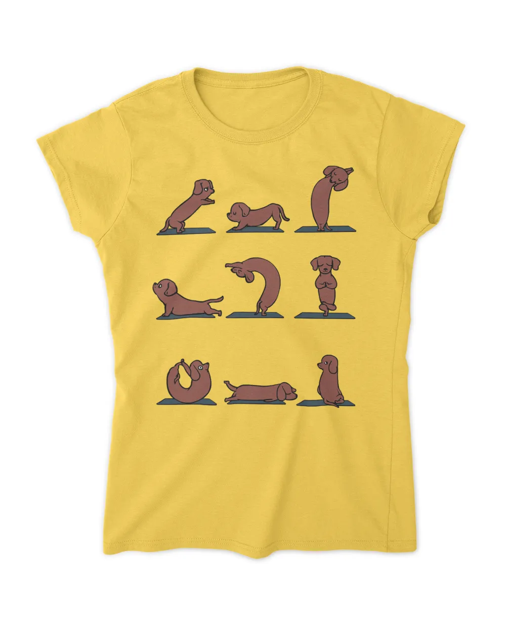 Dachshund Yoga Asana Pose and Meditation T-Shirt