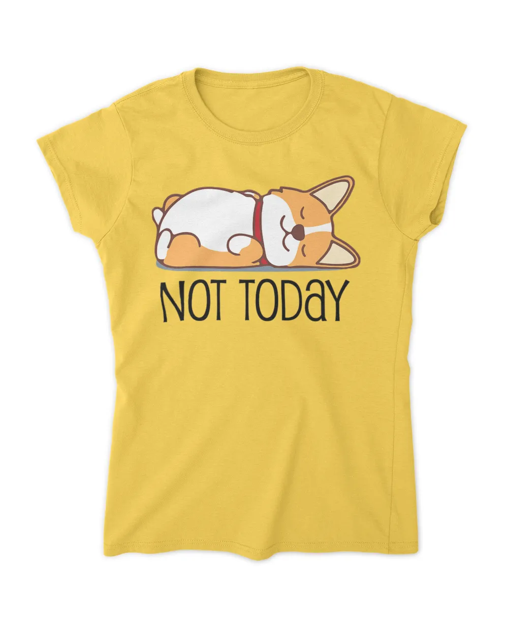 Cute Corgi Gift Funny Dog Lover Not Today Lazy Animal T-Shirt