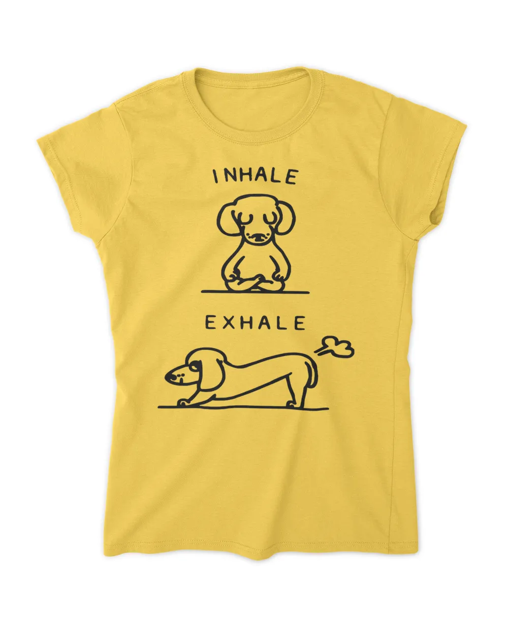 Inhale Exhale Dachshund Funny Yoga Dachshund T-Shirt