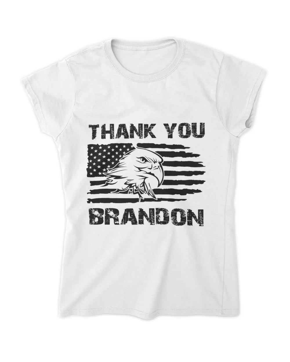 Thank You Brandon Won American Distressed Flag Eagle