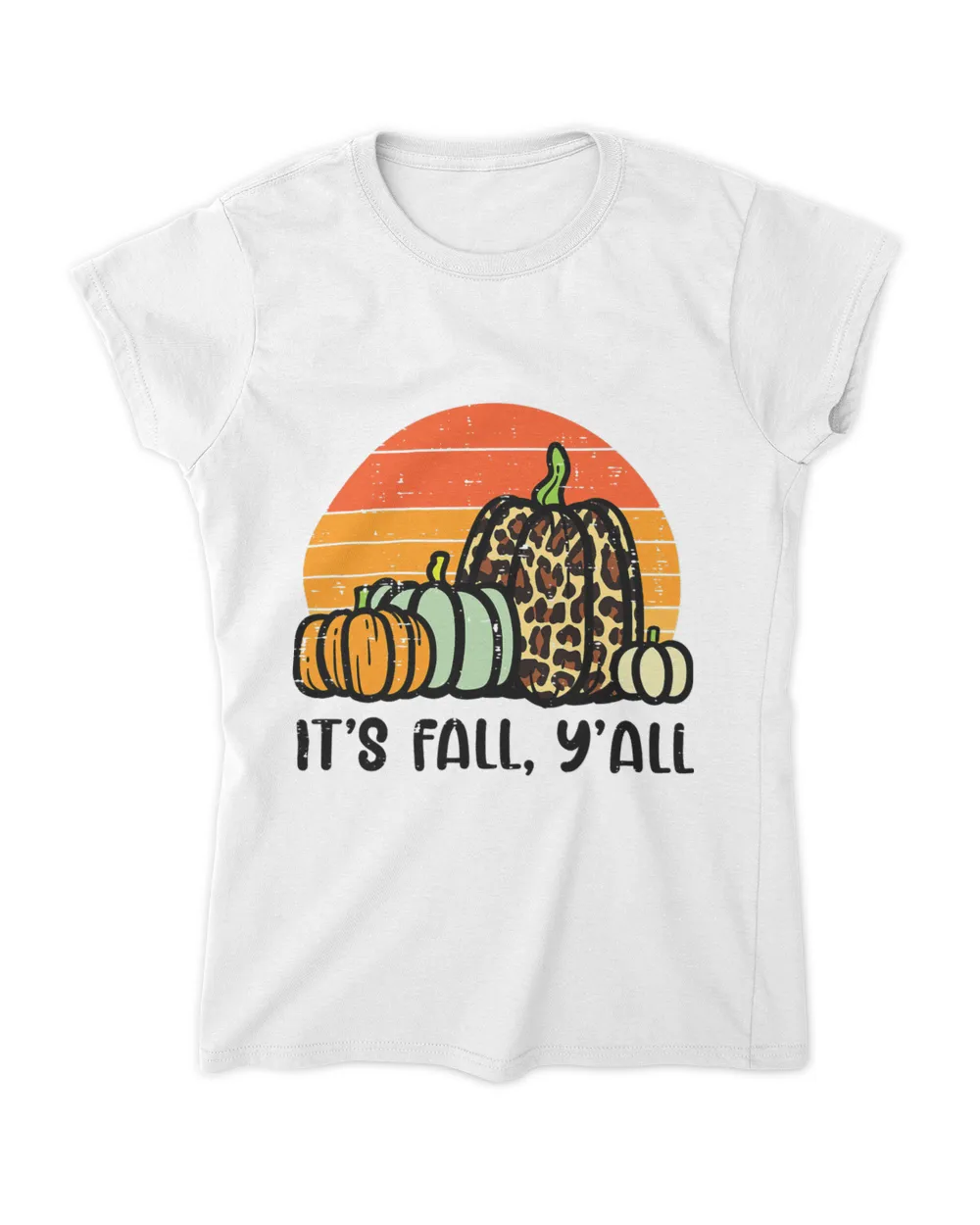 Retr Pumpkins Leopard Cheetah Print Autumn Fall Halloween