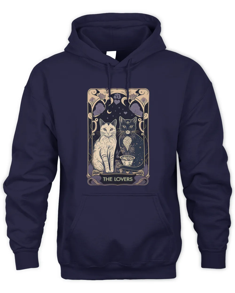 Cute Cat The Lovers Tarot Card Cat Tarot Card Graphic