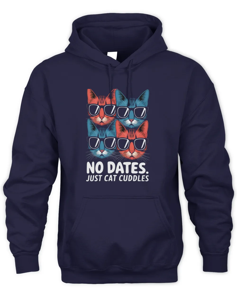 Valentines Day Cute Cat Sunglasses No Dates Just Cat Cuddles Long Sleeve
