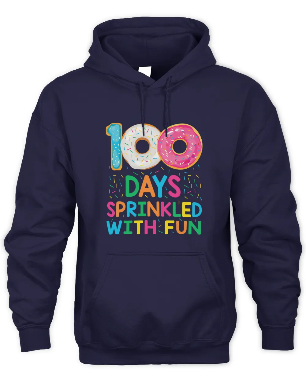 Funny 100 Days Sprinkled with Fun Donut School Teacher Kids