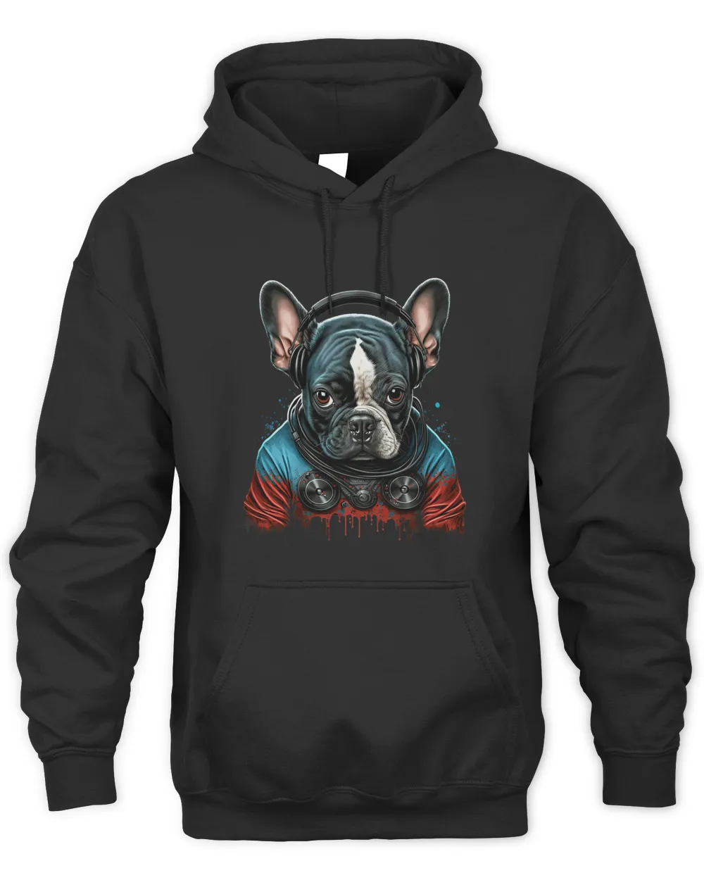 Funny French Bulldog Frenchie DJ Electronic EDM music