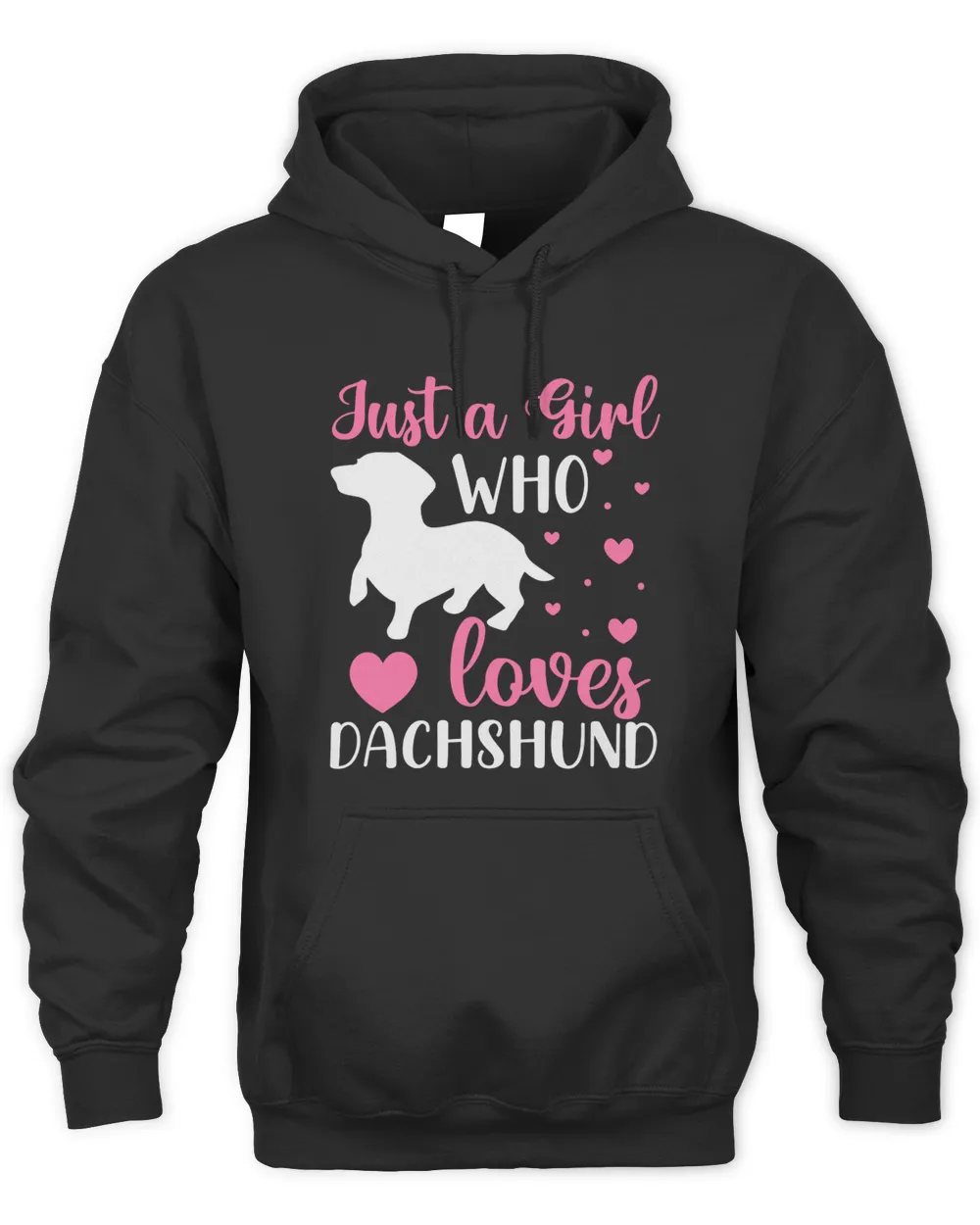 Just a Girl Who Loves Dachshund Unisex Hoodie black s