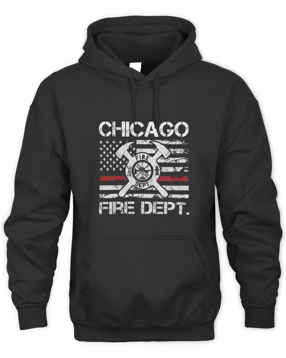 Chicago Illinois Fire Department Thin Red Line Fireman
