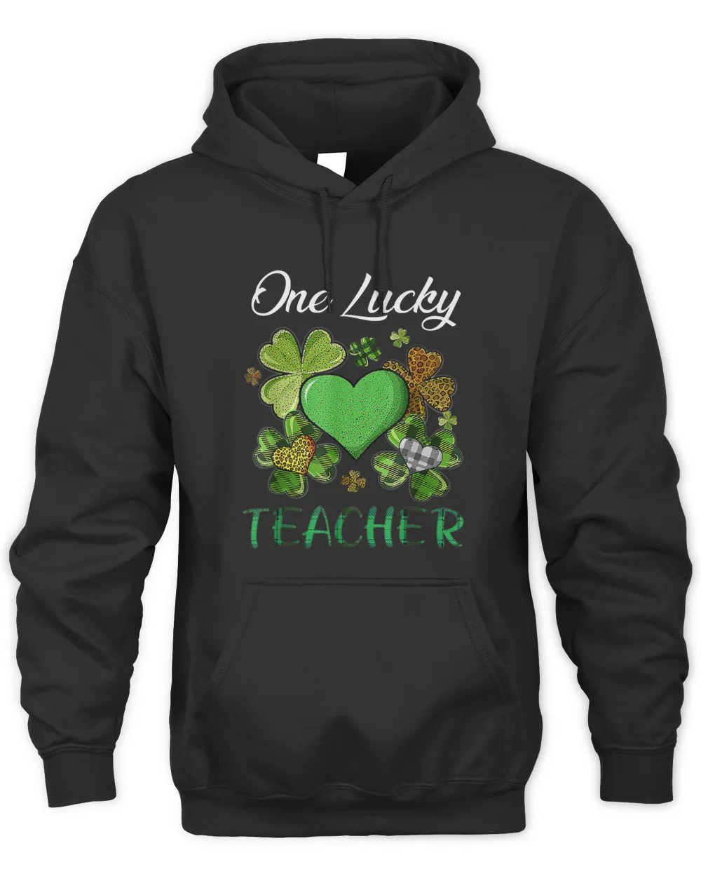 St Patricks Day Womens Shamrock Buffalo Plaid Teacher