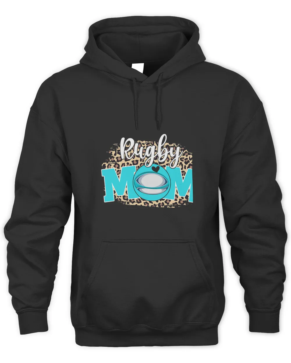 Rugby Mom Funny Mothers Day For Mom Game Day Outfit Unisex Hoodie black s