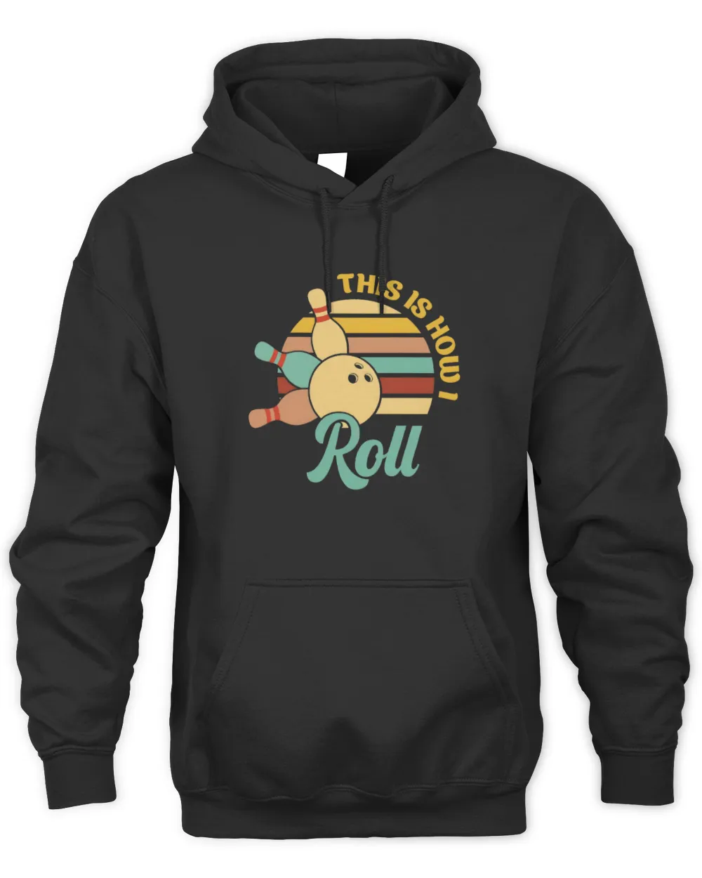 Funny Bowling Party Unisex Cotton Shirts, Retro This is How I Roll Sweatshirt, Cool Retro Bowling Ball Graphic Tees