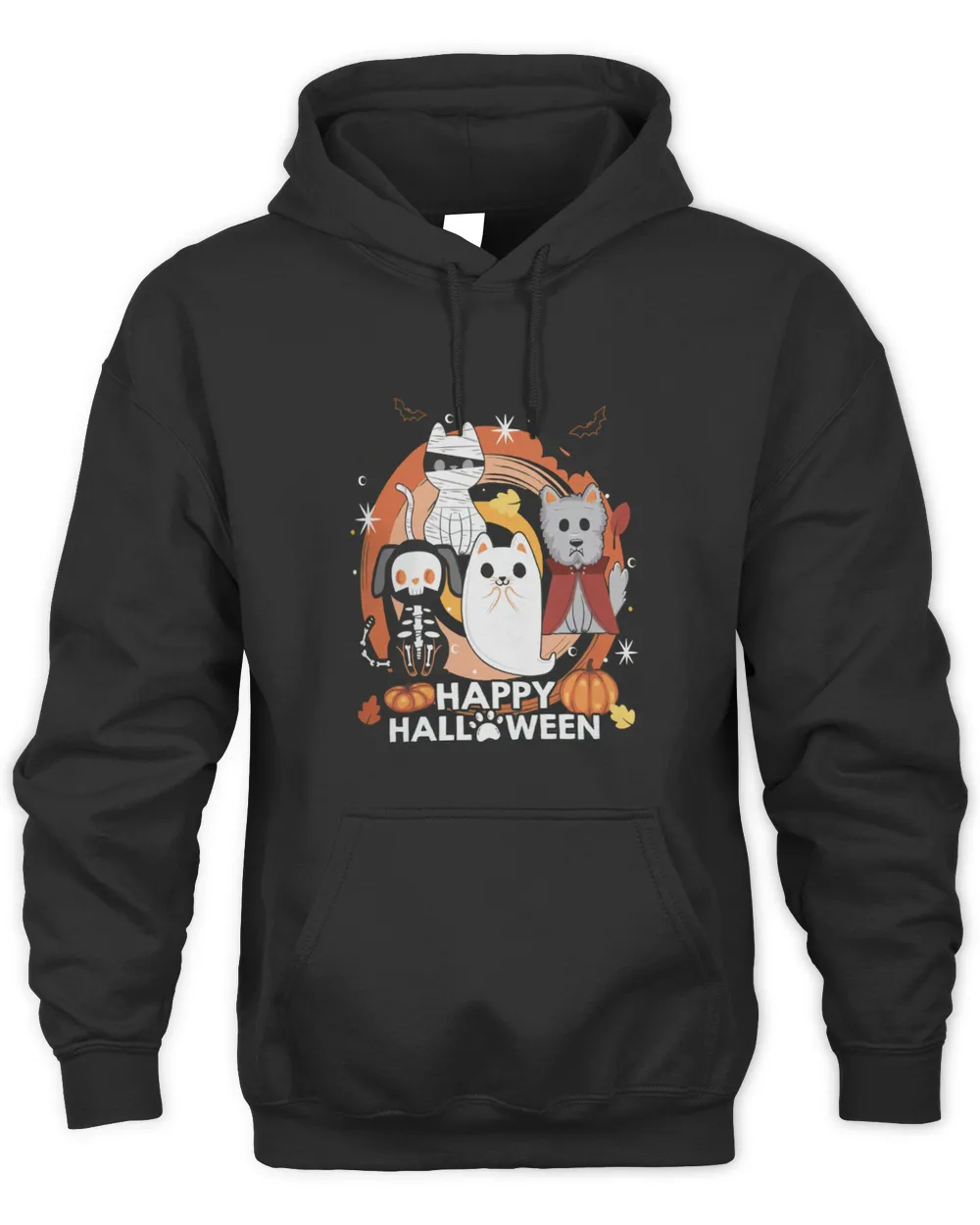 Happy Halloween Unisex Hoodie black s