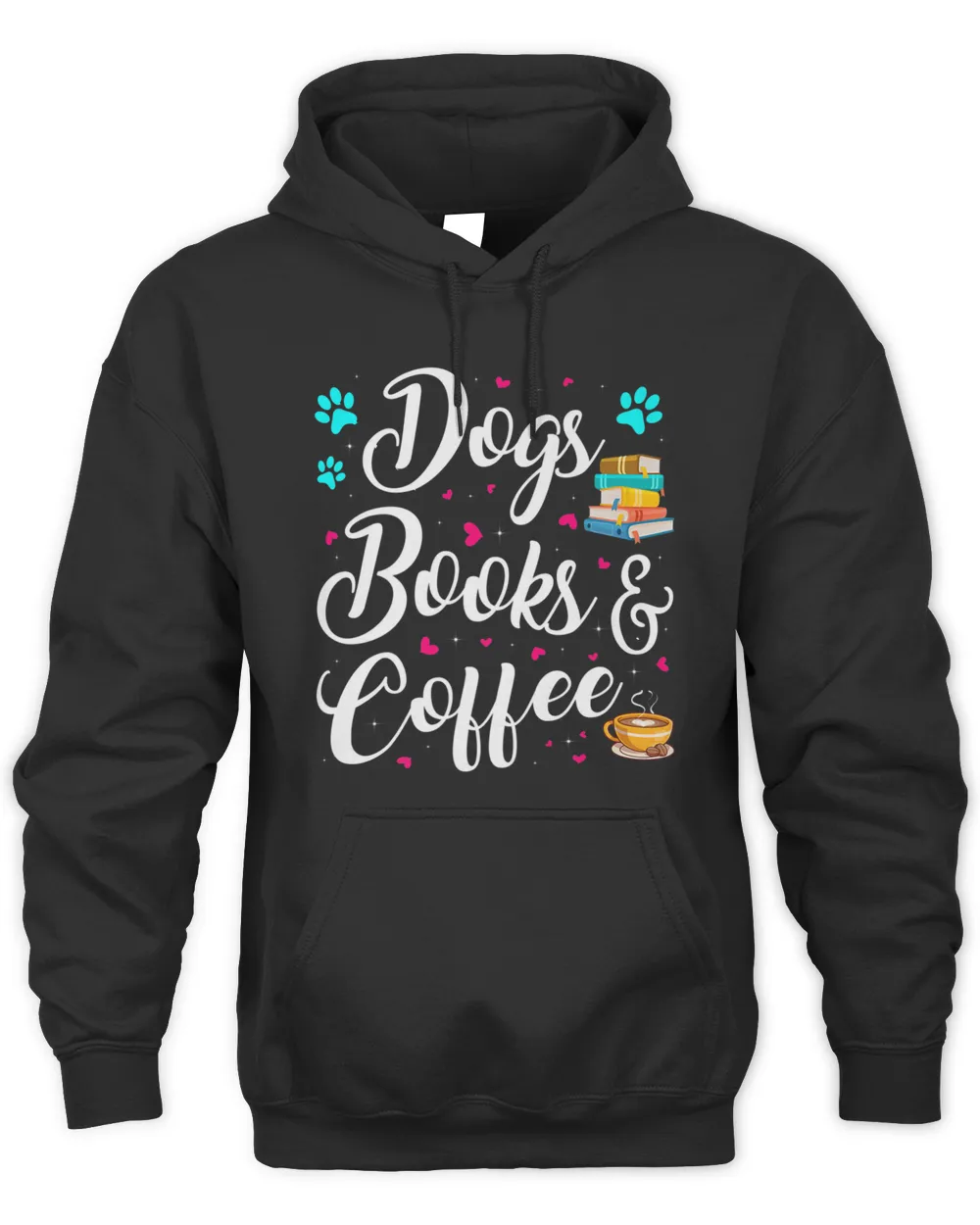 Dogs Books Coffee Funny Dog Lover Book Lover Readers Premium T-shirt