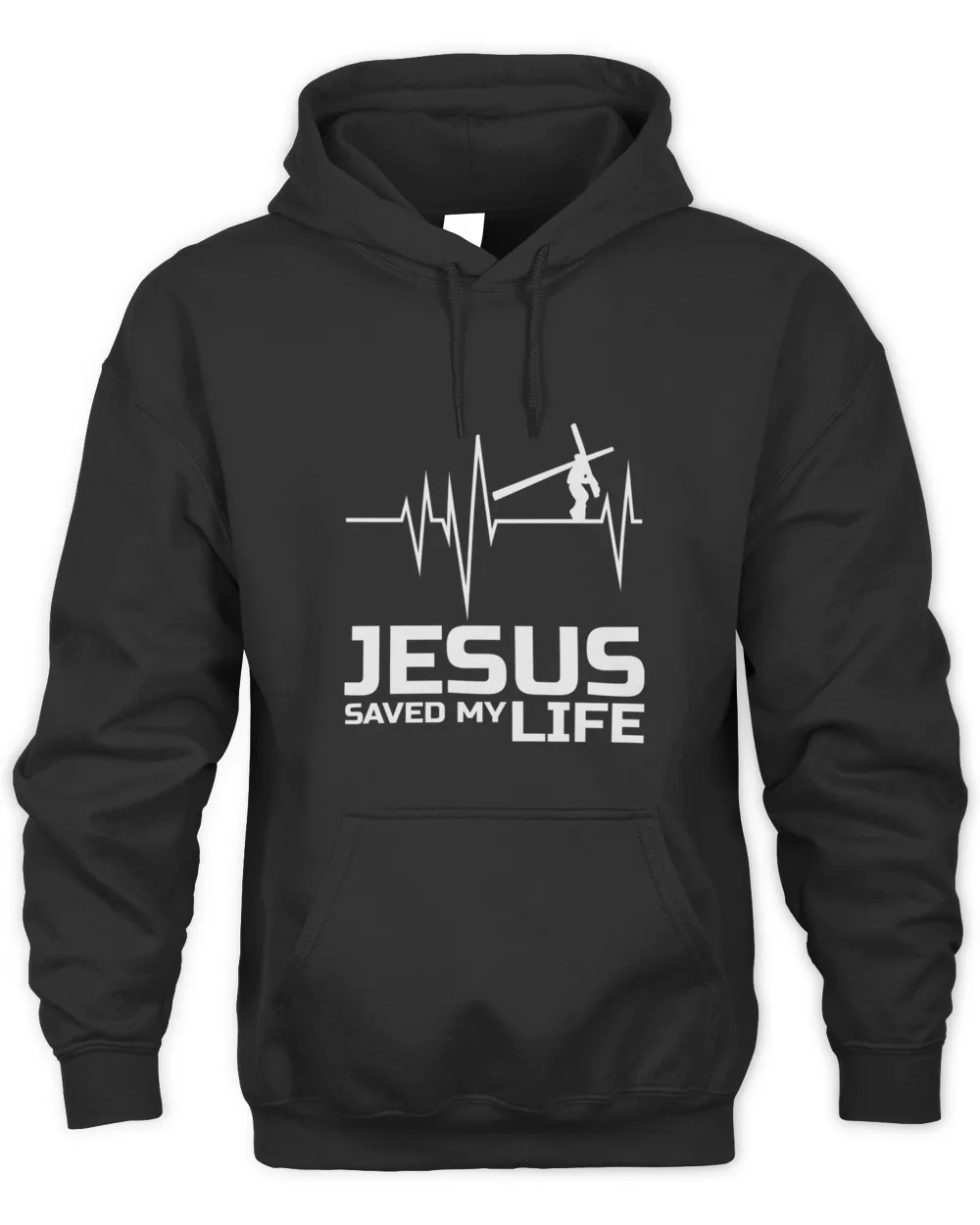 Jesus Saved My Life Religious Heartbeat Apparel16980 T-Shirt