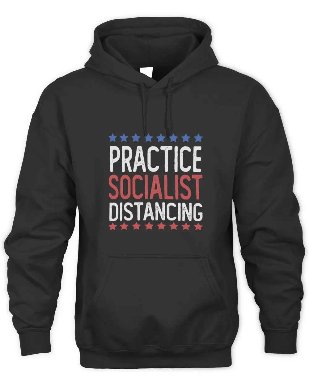 Practice Socialist Distancing Funny Anti Socialism American Flag Colors T-Shirt