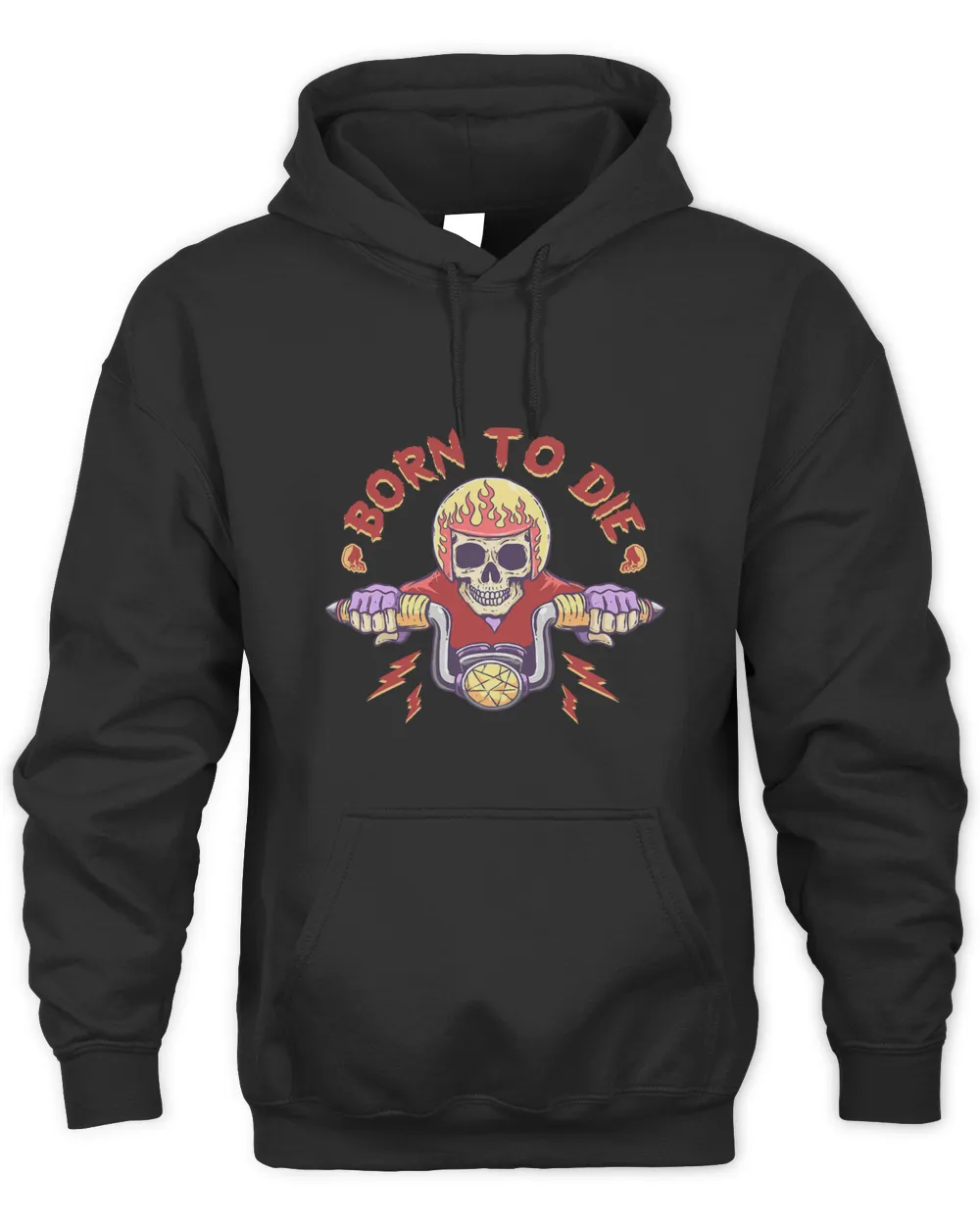 Born To Die Vintage Motorcycle Riders Skeleton Biker Racer 382