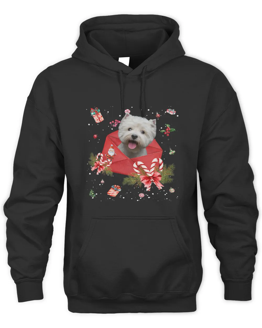 Westie Dog In Christmas Card Ornament Pajama Xmas391