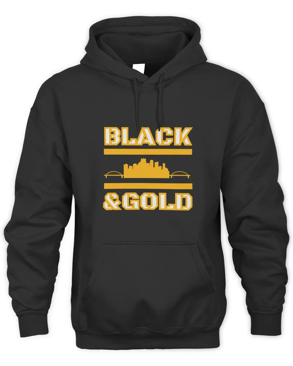 Pittsburgh Skyline Steel City Black And Gold Pennsylvania 412 Home Sticker Shirt544 T-Shirt