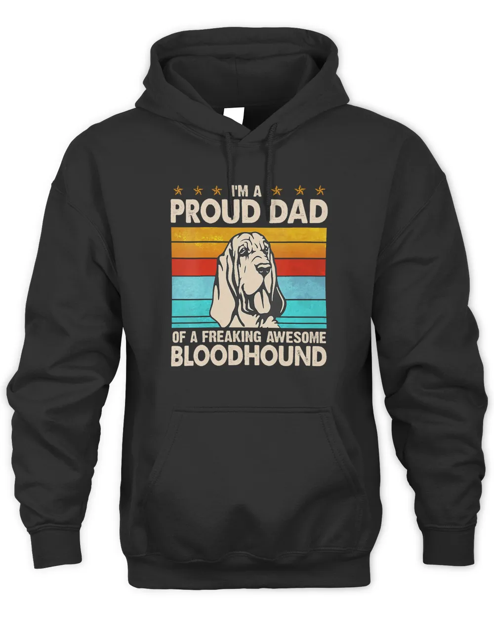 Womens I'm A Proud Dad Of A Freaking Awesome Bloodhound V-Neck T-Shirt