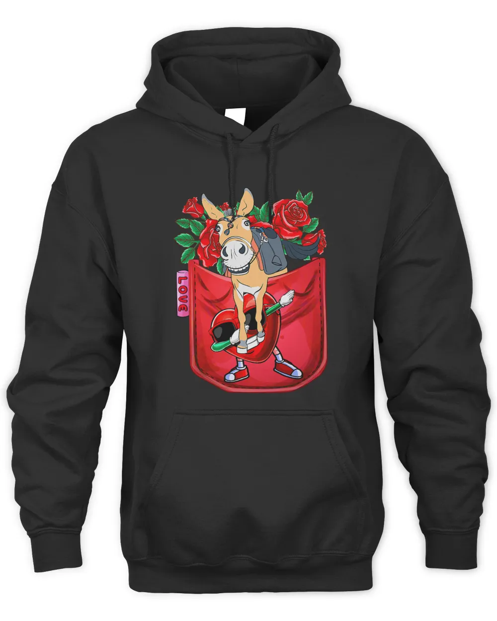 Donkey In Pocket Dabbing Heart Sunglasses Valentine Farmer
