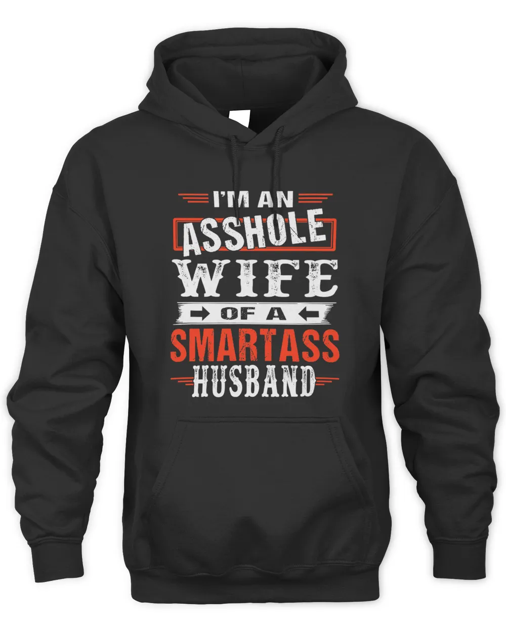 WIFE-HUSBAND Unisex Hoodie black s