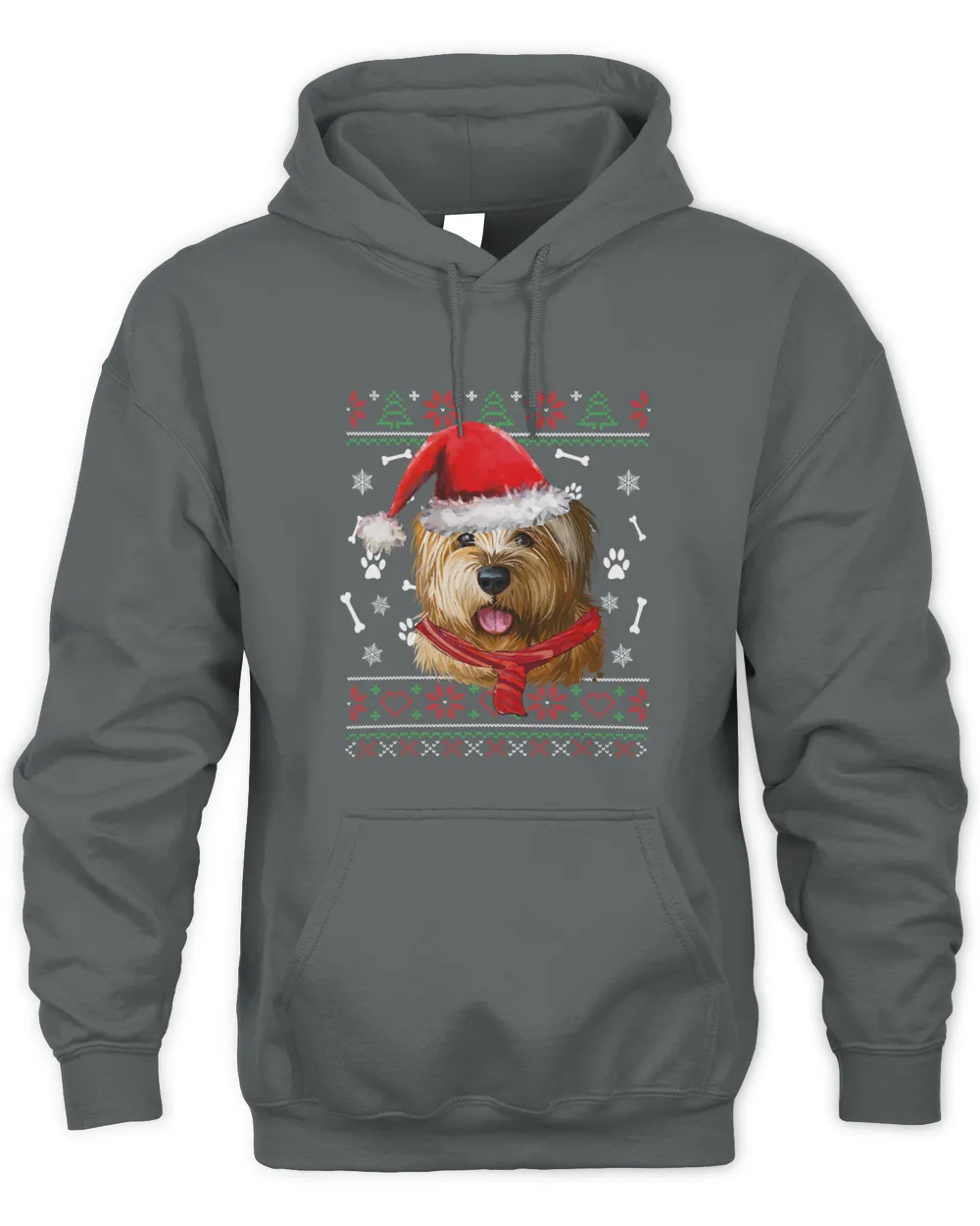 Ugly Sweater Christmas Norfolk Terrier Santa Hat Pajama Xmas