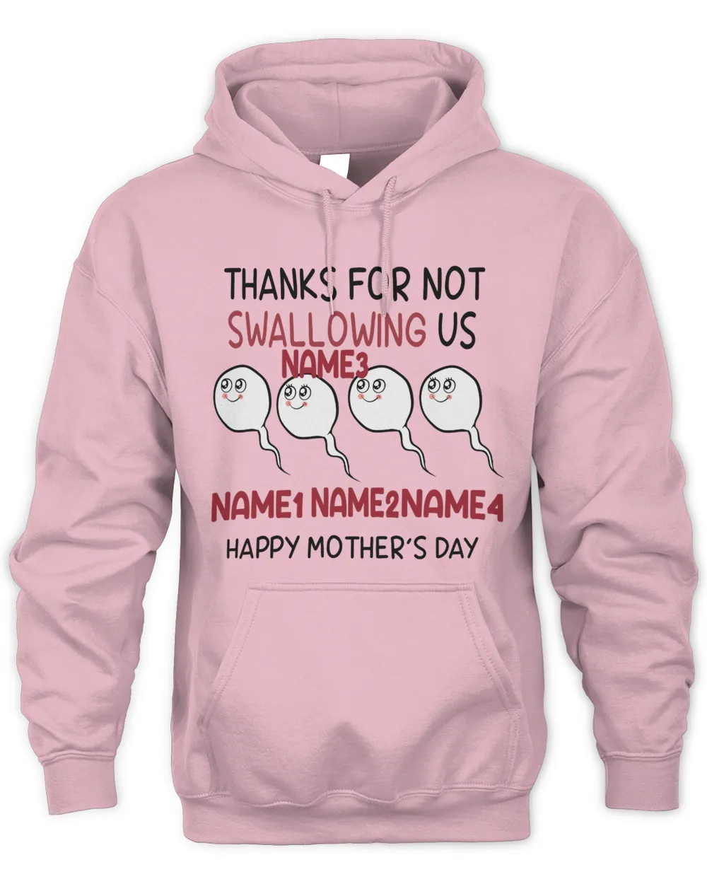 HAPPY MOTHER'S DAY - 4 CHILD Unisex Hoodie light-pink s