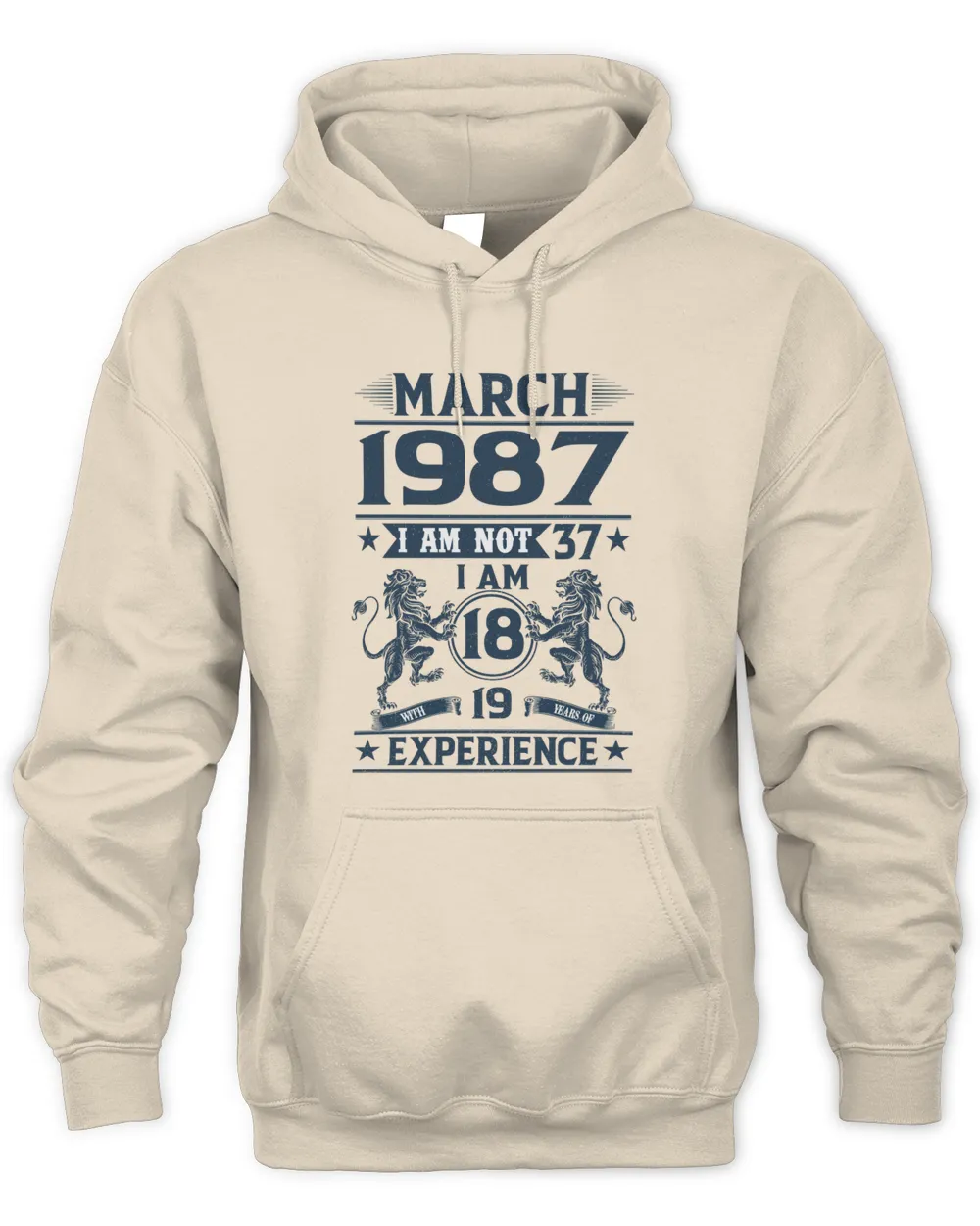 March 1987 USA12 Unisex Hoodie sand s