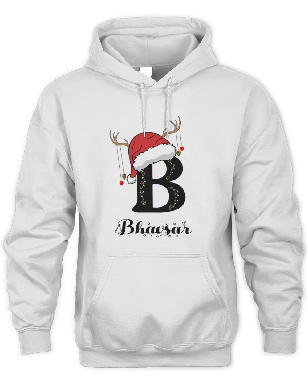 BHAVSAR Christmas Unisex Hoodie white s