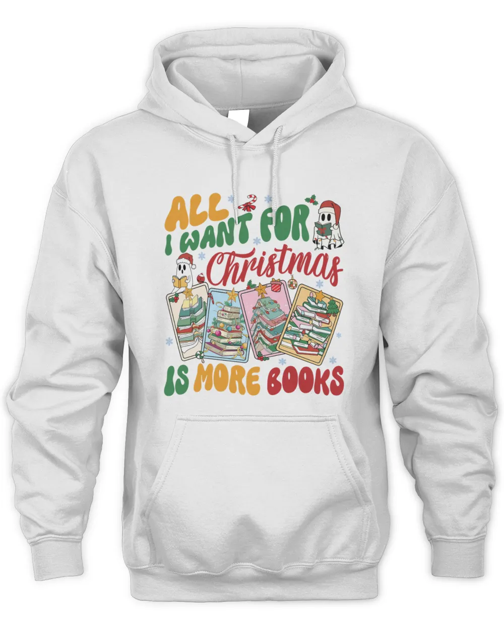All Booked For Christmas Sweatshirt, Bookish Christmas Librarian Sweater, Merry Xmas Sweater, Bookish Shirt, Book Lover Gift, Holiday Gift Unisex Hoodie white s