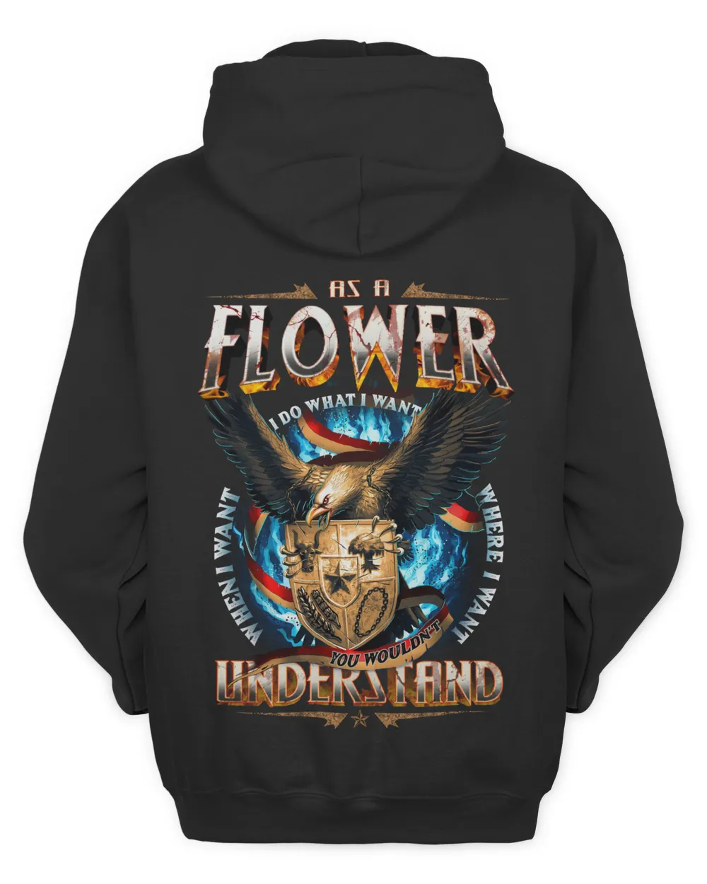 FLOWER Unisex Hoodie black s