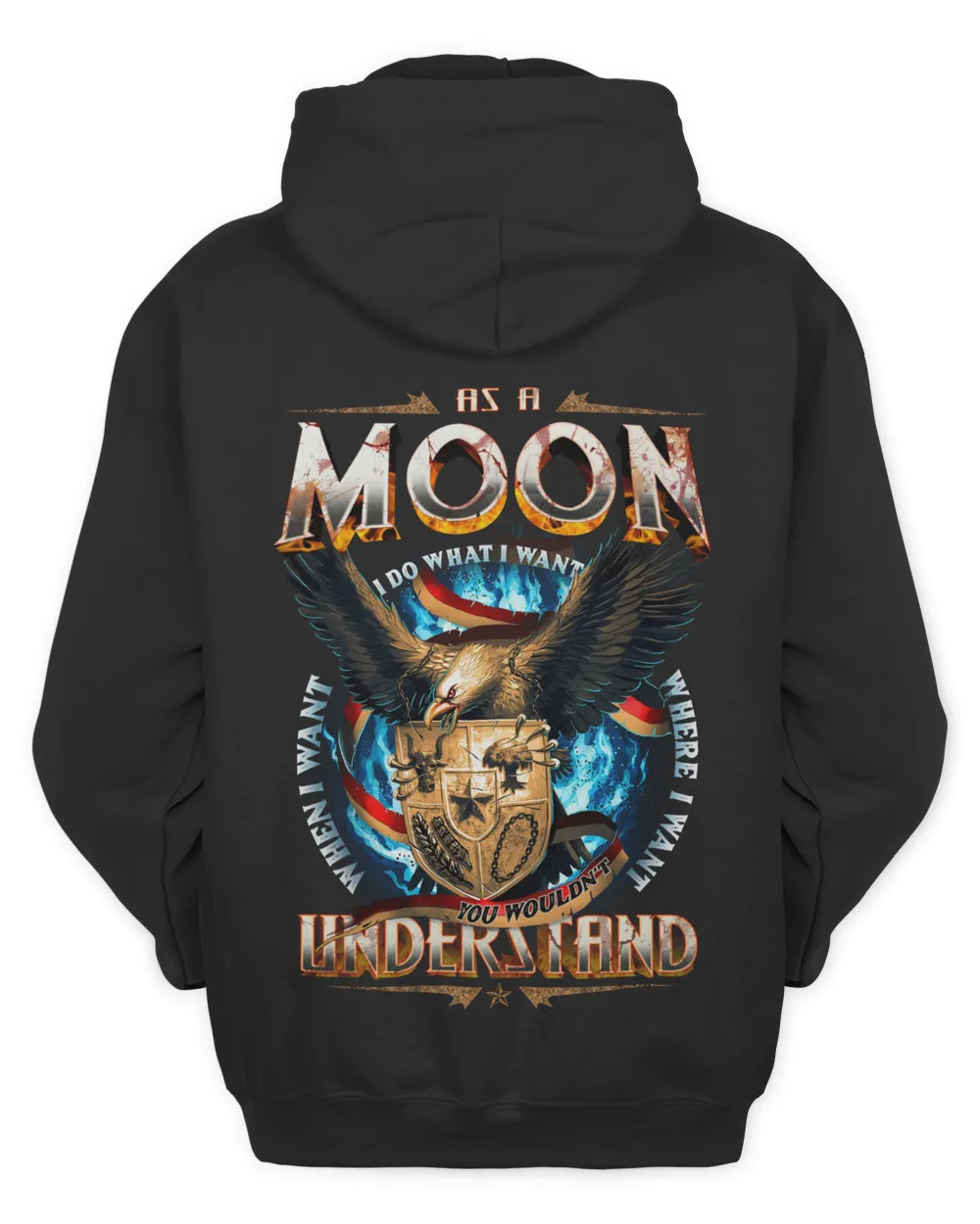 MOON Unisex Hoodie black s