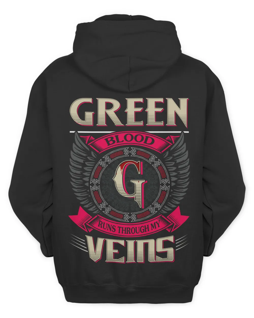 GREEN Unisex Hoodie black s