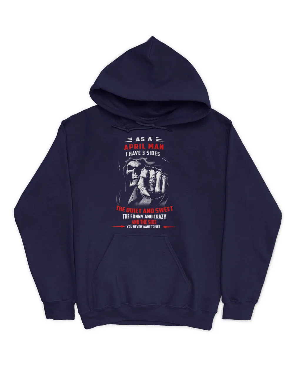 3 sides Unisex Hoodie navy s